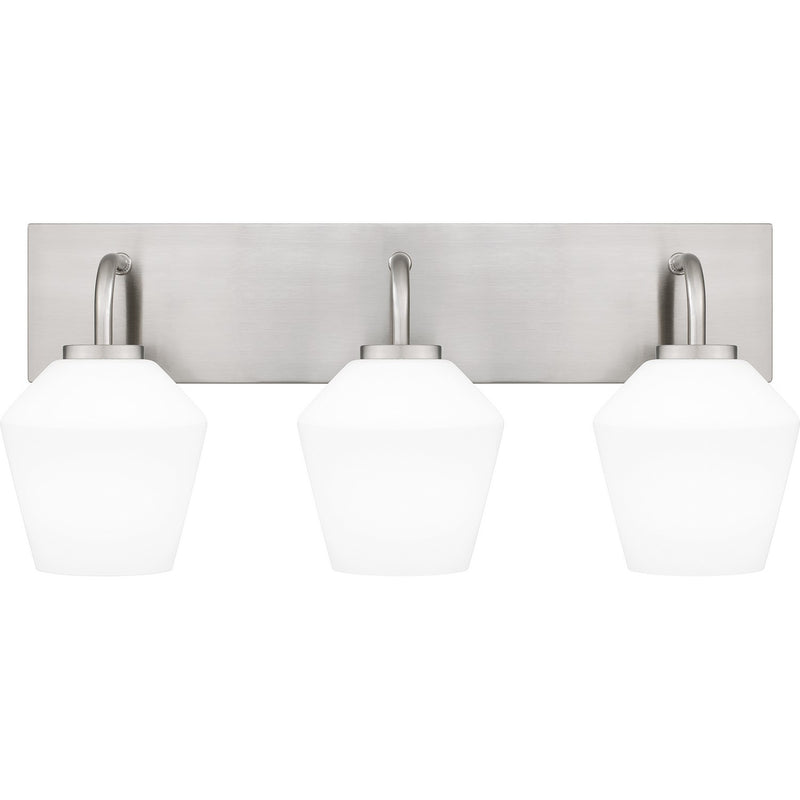 Quoizel NIE8621BN Three Light Bath, Brushed Nickel