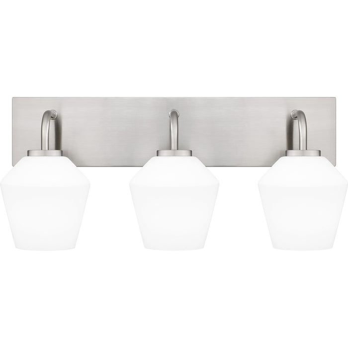 Quoizel NIE8621BN Three Light Bath, Brushed Nickel