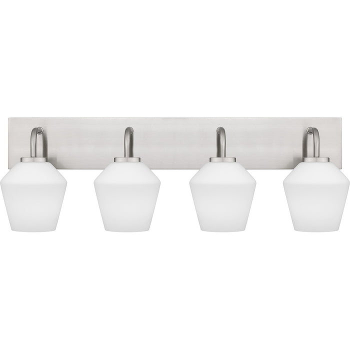 Quoizel NIE8629BN Four Light Bath, Brushed Nickel