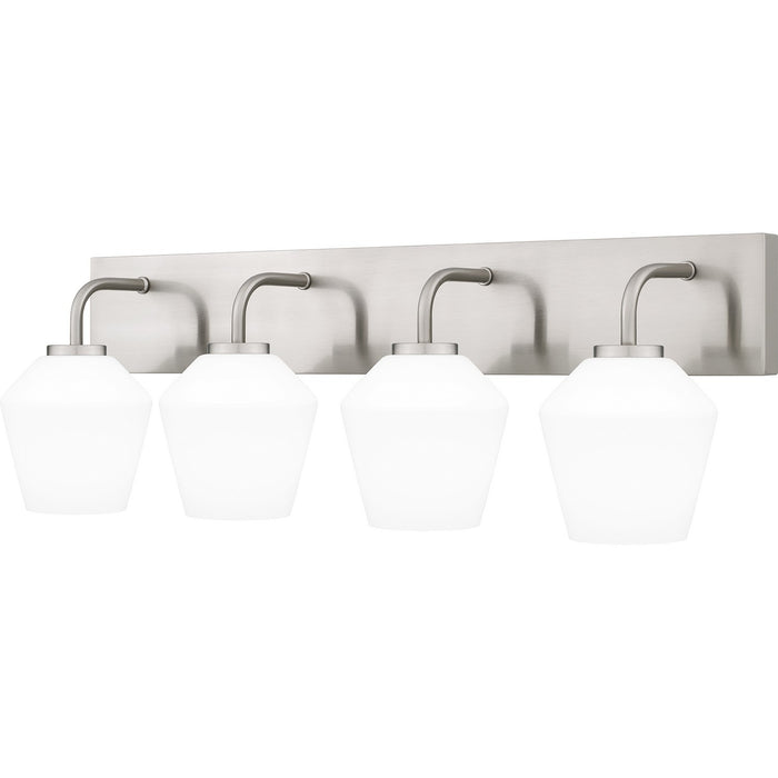 Quoizel NIE8629BN Four Light Bath, Brushed Nickel