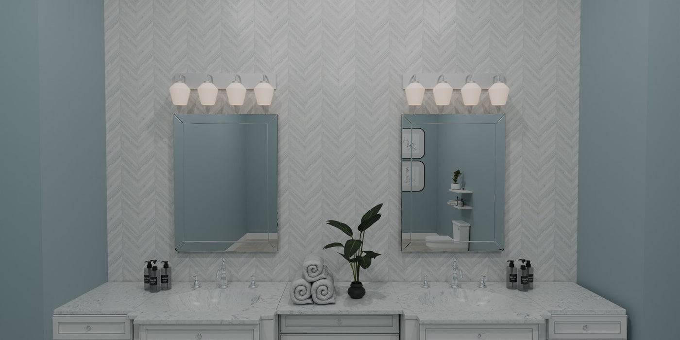 Quoizel NIE8629BN Four Light Bath, Brushed Nickel