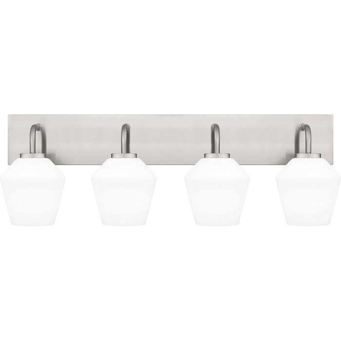 Quoizel NIE8629BN Four Light Bath, Brushed Nickel