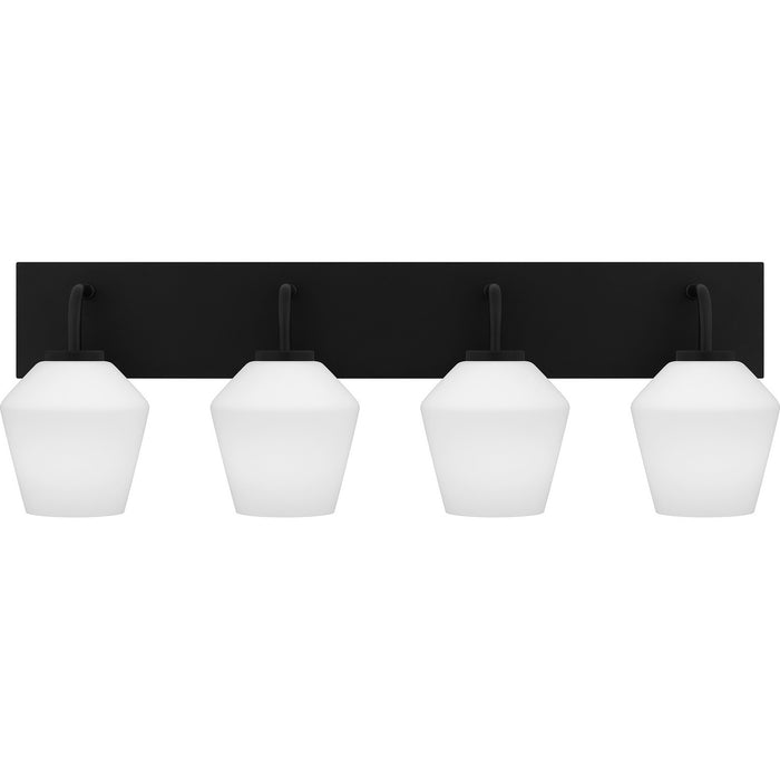 Quoizel NIE8629MBK Four Light Bath, Matte Black