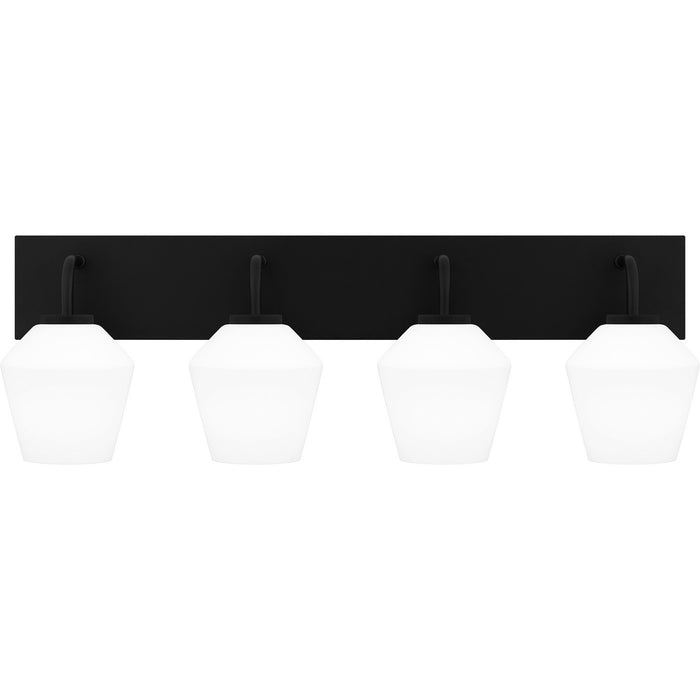 Quoizel NIE8629MBK Four Light Bath, Matte Black