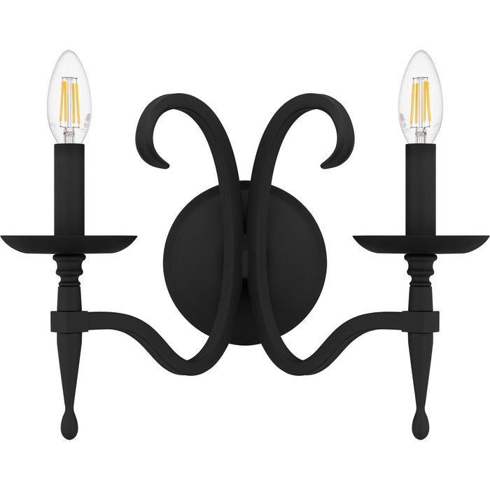 Quoizel OCA8714EK Two Light Wall Sconce, Earth Black