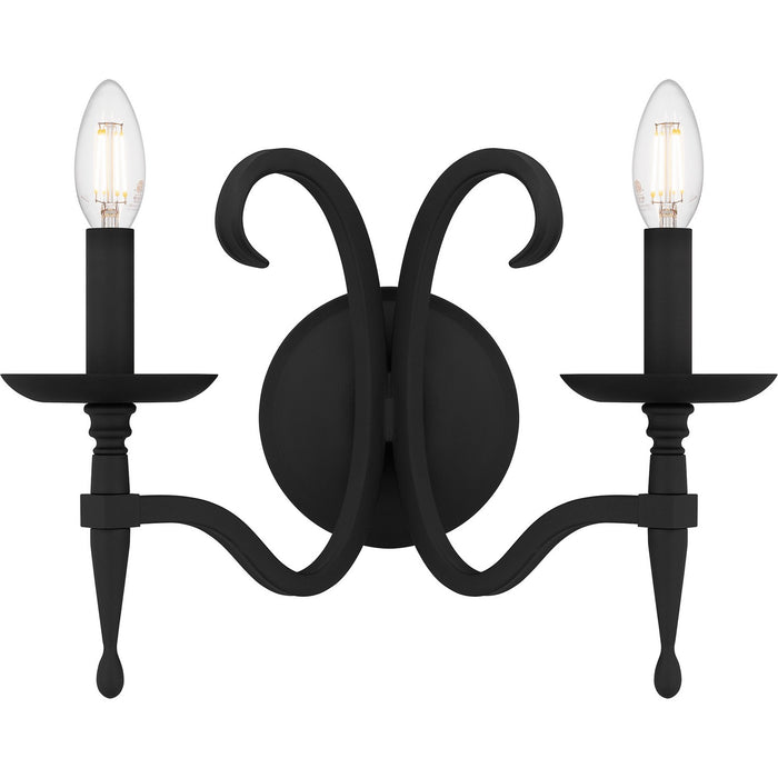 Quoizel OCA8714EK Two Light Wall Sconce, Earth Black