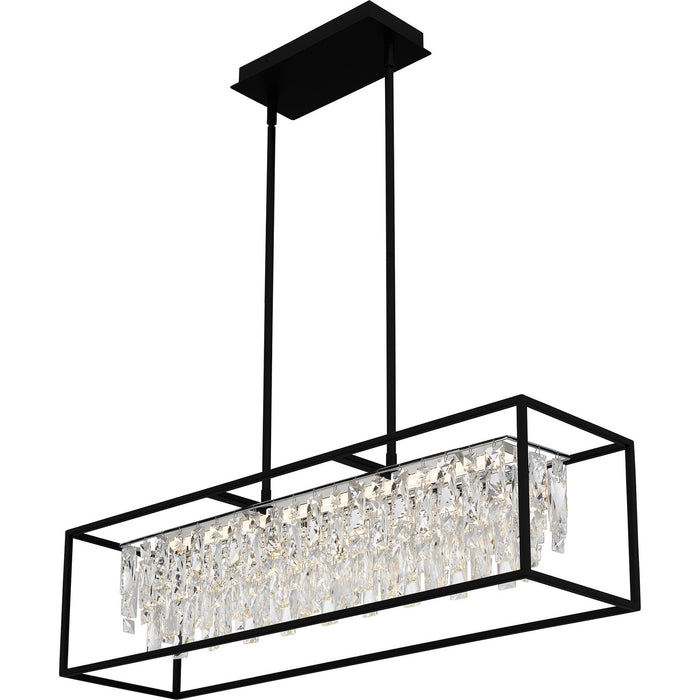 Quoizel PCBNC635MBK LED Linear Chandelier, Matte Black