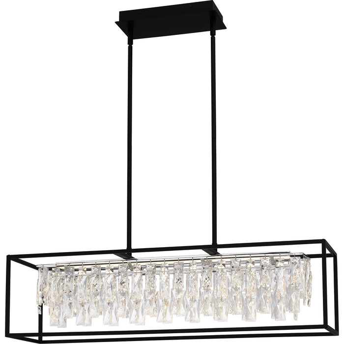 Quoizel PCBNC635MBK LED Linear Chandelier, Matte Black