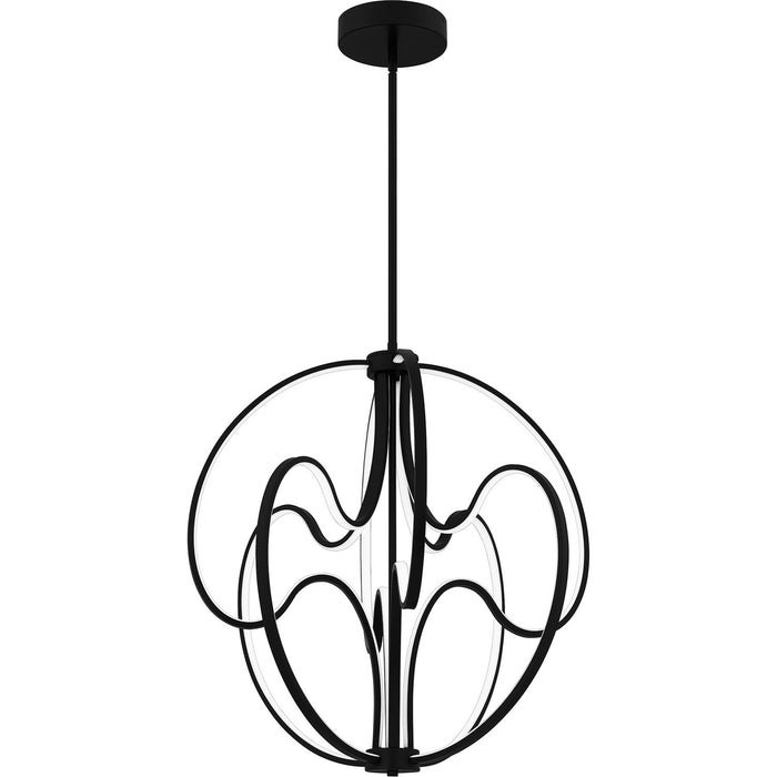 Quoizel PCCLR2824MBK LED Pendant, Matte Black
