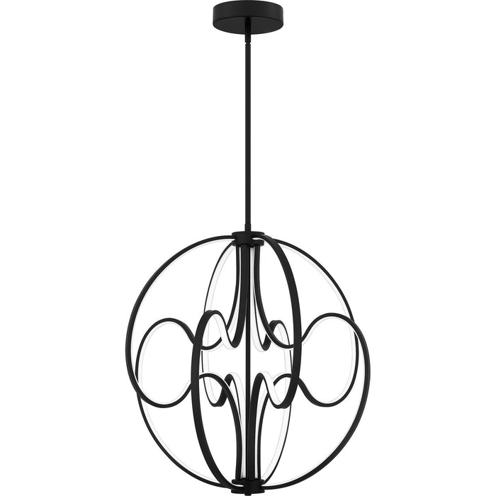 Quoizel PCCLR2824MBK LED Pendant, Matte Black