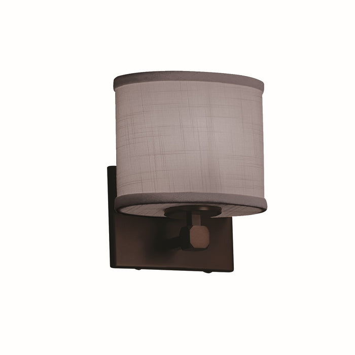 Justice Designs FAB-8427-30-GRAY-DBRZ One Light Wall Sconce, Dark Bronze