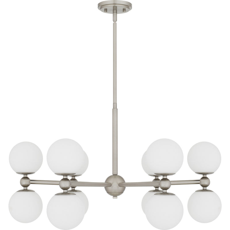 Quoizel PCELS5031BN 12 Light Chandelier, Brushed Nickel