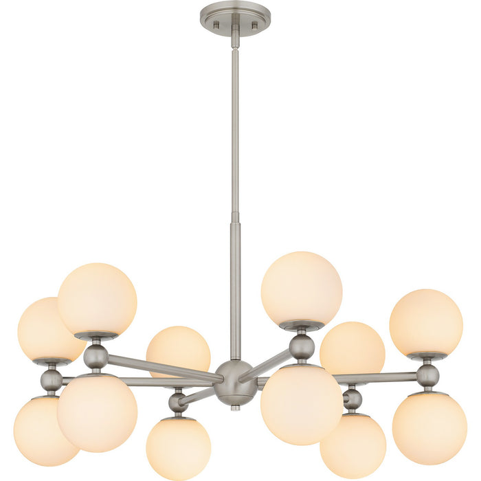 Quoizel PCELS5031BN 12 Light Chandelier, Brushed Nickel
