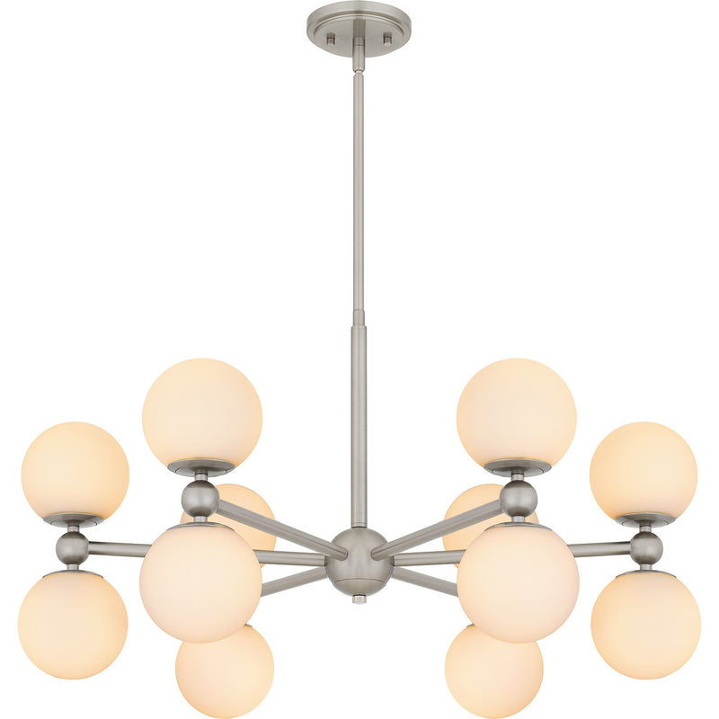 Quoizel PCELS5031BN 12 Light Chandelier, Brushed Nickel