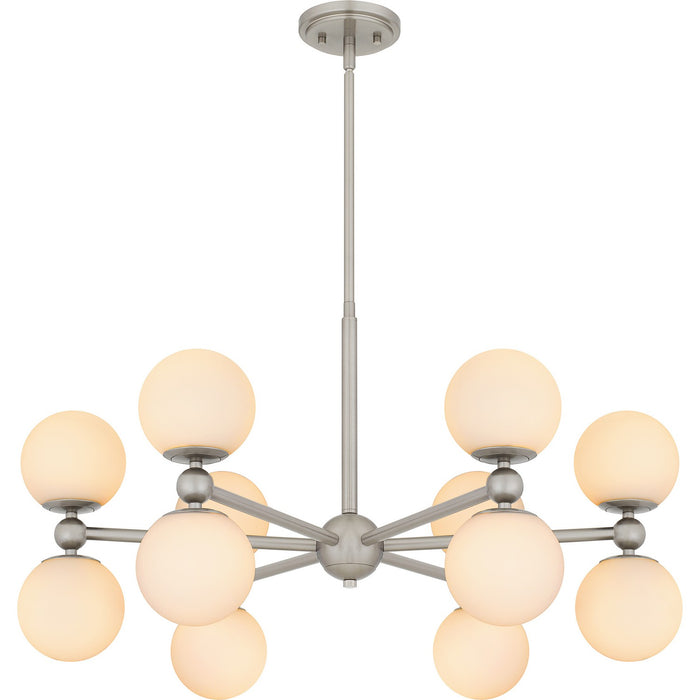 Quoizel PCELS5031BN 12 Light Chandelier, Brushed Nickel