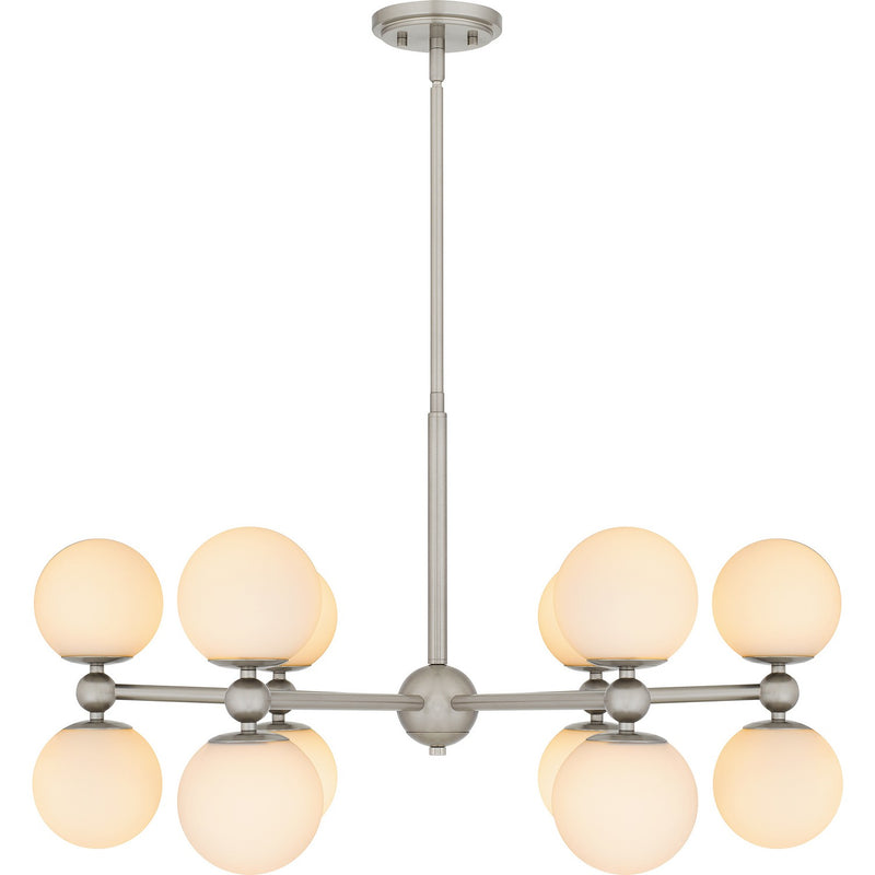 Quoizel PCELS5031BN 12 Light Chandelier, Brushed Nickel