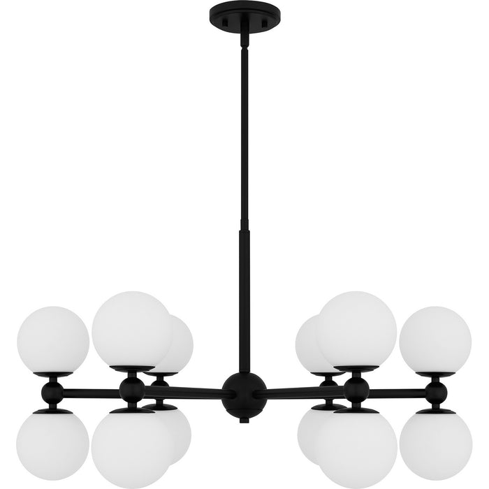 Quoizel PCELS5031MBK 12 Light Chandelier, Matte Black