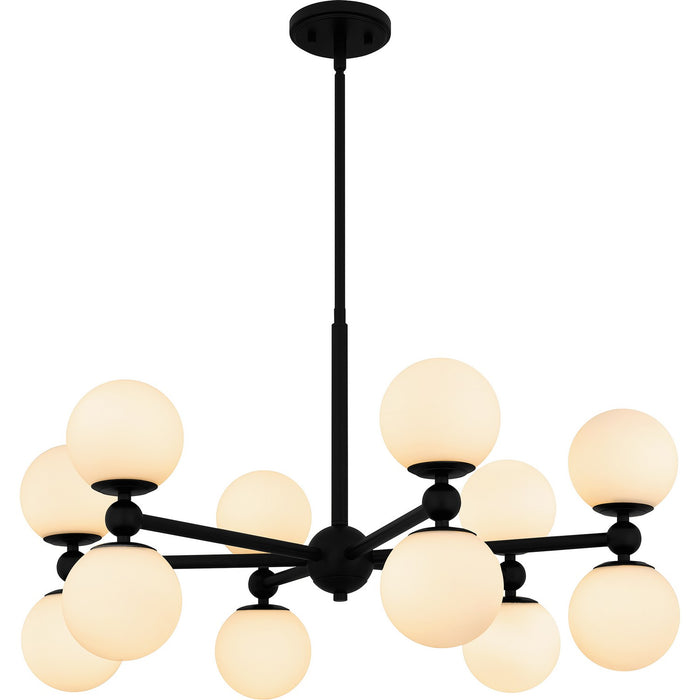 Quoizel PCELS5031MBK 12 Light Chandelier, Matte Black