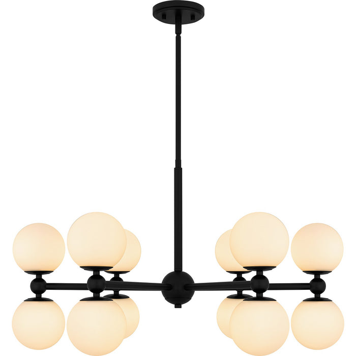 Quoizel PCELS5031MBK 12 Light Chandelier, Matte Black