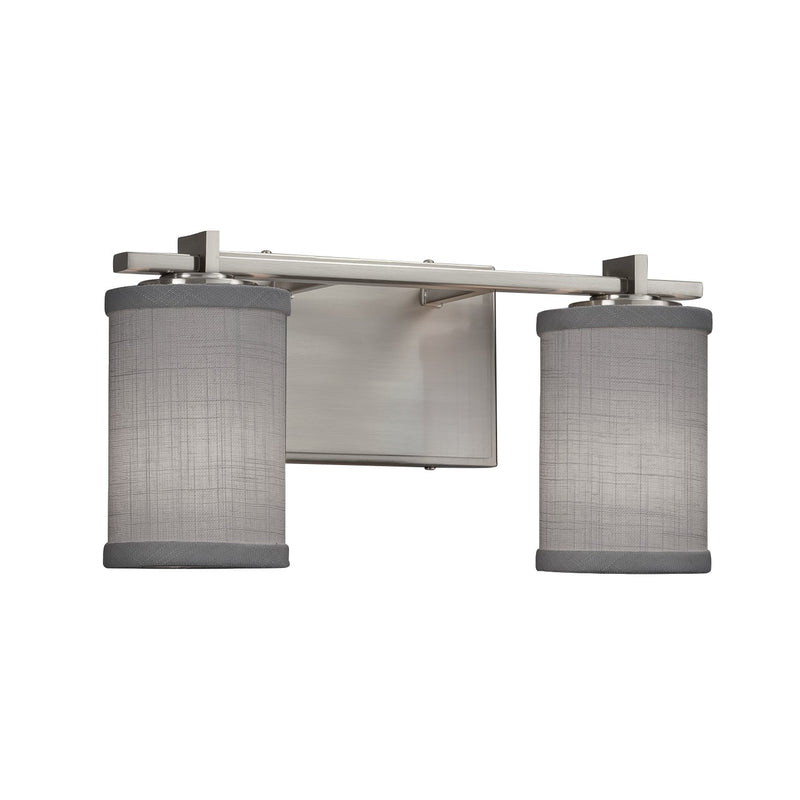 Justice Designs FAB-8442-10-GRAY-NCKL-LED2-1400 LED Bath Bar, Brushed Nickel