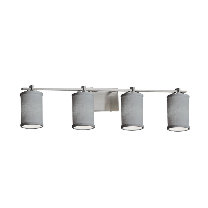 Justice Designs FAB-8444-10-GRAY-NCKL-LED4-2800 LED Bath Bar, Brushed Nickel