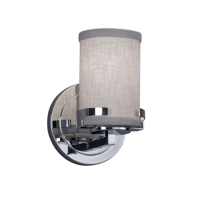 Justice Designs FAB-8451-10-GRAY-CROM-LED1-700 LED Wall Sconce, Polished Chrome