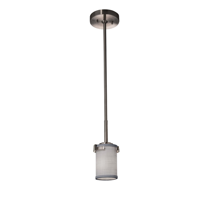 Justice Designs FAB-8455-10-GRAY-NCKL-LED1-700 LED Pendant, Brushed Nickel