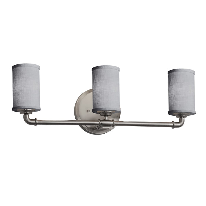 Justice Designs FAB-8463-10-GRAY-NCKL-LED3-2100 LED Bath Bar, Brushed Nickel