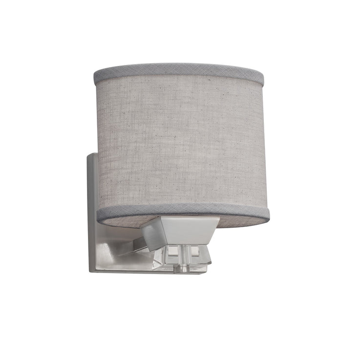 Justice Designs FAB-8471-30-GRAY-NCKL-LED1-700 LED Wall Sconce, Brushed Nickel