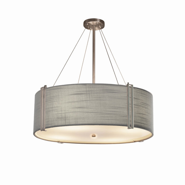 Justice Designs FAB-9517-GRAY-NCKL-LED8-5600 LED Pendant, Brushed Nickel