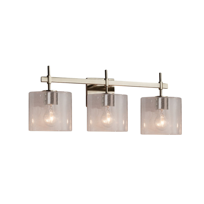 Justice Designs FSN-8413-30-SEED-NCKL Three Light Bath Bar, Brushed Nickel