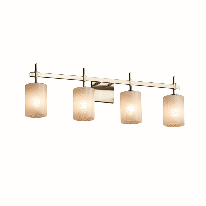 Justice Designs FSN-8414-10-WEVE-NCKL-LED4-2800 LED Bath Bar, Brushed Nickel
