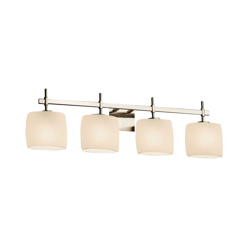 Justice Designs FSN-8414-30-OPAL-NCKL-LED4-2800 LED Bath Bar, Brushed Nickel