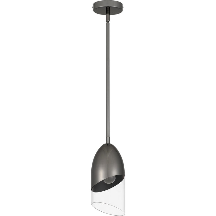 Quoizel PCHAY1505BCH One Light Mini Pendant, Black Chrome