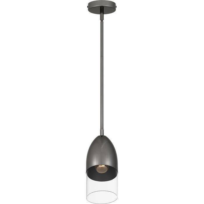 Quoizel PCHAY1505BCH One Light Mini Pendant, Black Chrome