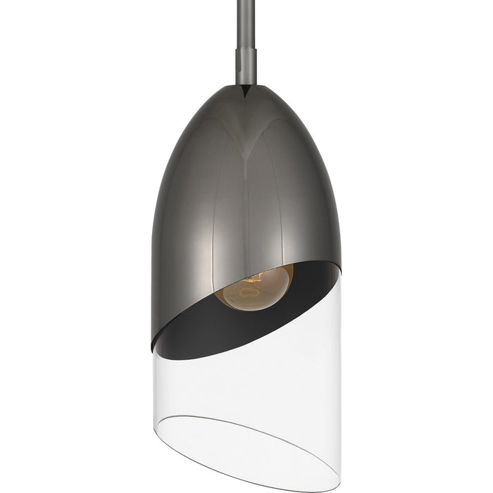 Quoizel PCHAY1505BCH One Light Mini Pendant, Black Chrome