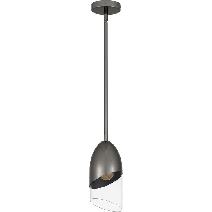 Quoizel PCHAY1505BCH One Light Mini Pendant, Black Chrome
