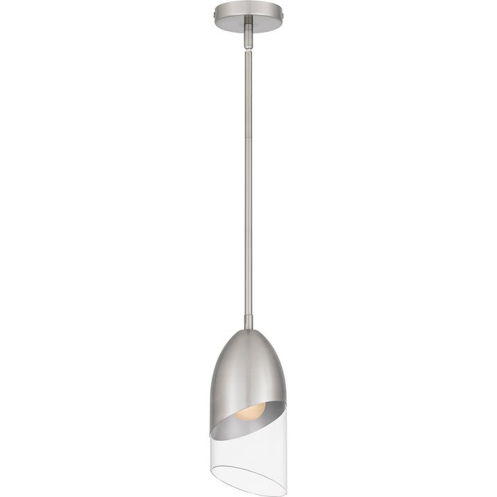 Quoizel PCHAY1505BN One Light Mini Pendant, Brushed Nickel