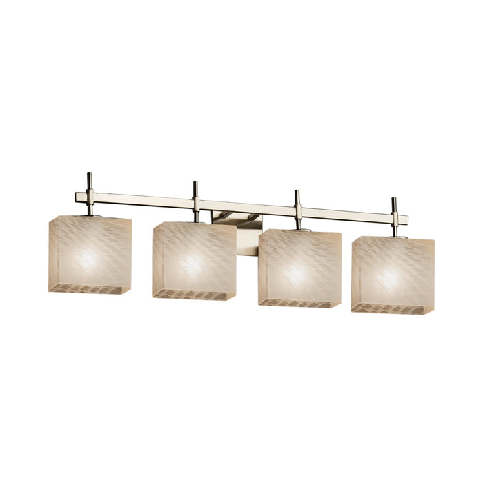 Justice Designs FSN-8414-55-WEVE-NCKL-LED4-2800 LED Bath Bar, Brushed Nickel