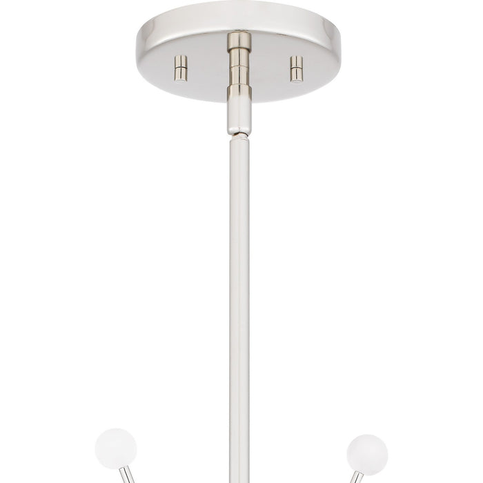 Quoizel PCKIE5029PK Six Light Chandelier, Polished Nickel