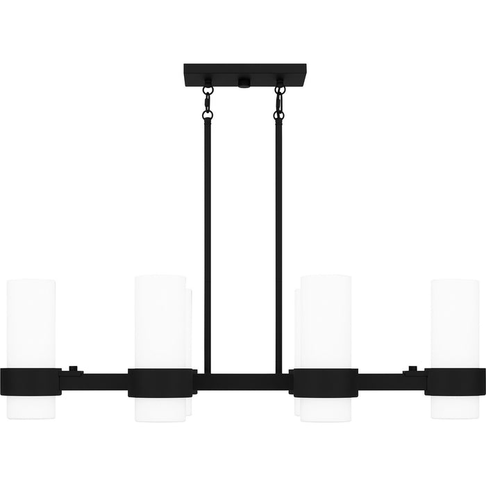 Quoizel PCKIM636MBK Six Light Linear Chandelier, Matte Black