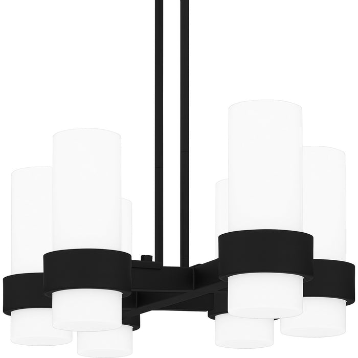 Quoizel PCKIM636MBK Six Light Linear Chandelier, Matte Black