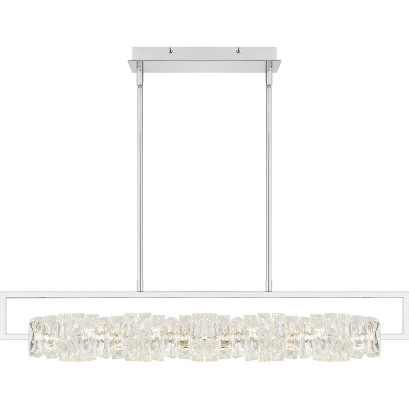 Quoizel PCKLA137C LED Linear Chandelier, Polished Chrome