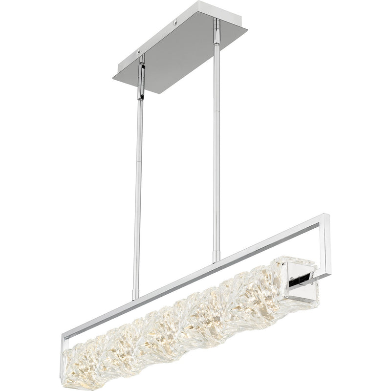 Quoizel PCKLA137C LED Linear Chandelier, Polished Chrome
