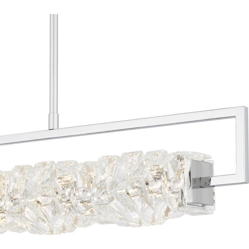 Quoizel PCKLA137C LED Linear Chandelier, Polished Chrome