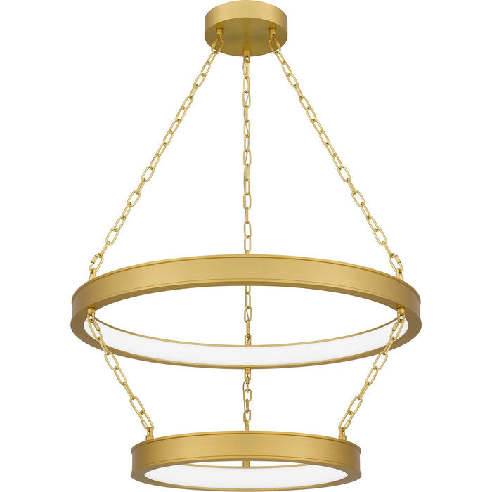Quoizel PCOZA2827A LED Pendant, Antique Brass