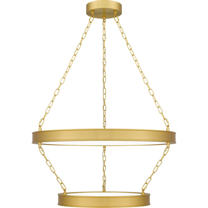 Quoizel PCOZA2827A LED Pendant, Antique Brass