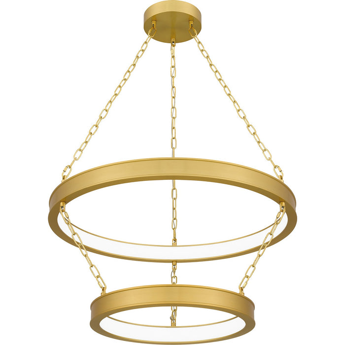 Quoizel PCOZA2827A LED Pendant, Antique Brass