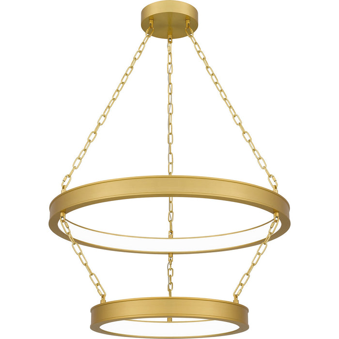 Quoizel PCOZA2827A LED Pendant, Antique Brass