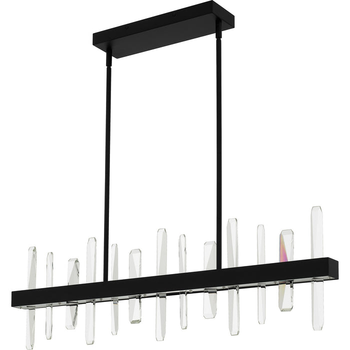 Quoizel PCRGL138MBK LED Linear Chandelier, Matte Black